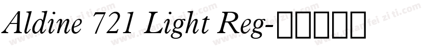 Aldine 721 Light Reg字体转换